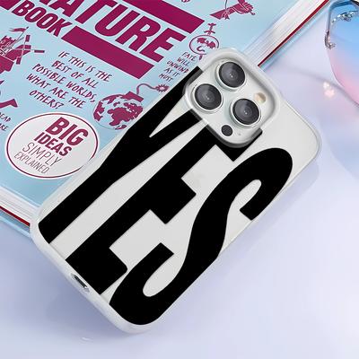 YES Personalized Art Letter Matte Semi Transparent Phone Case For iPhone 16 15 14 13 12 11 Pro XS Max XR 7 Plus Y2K Cover Funda