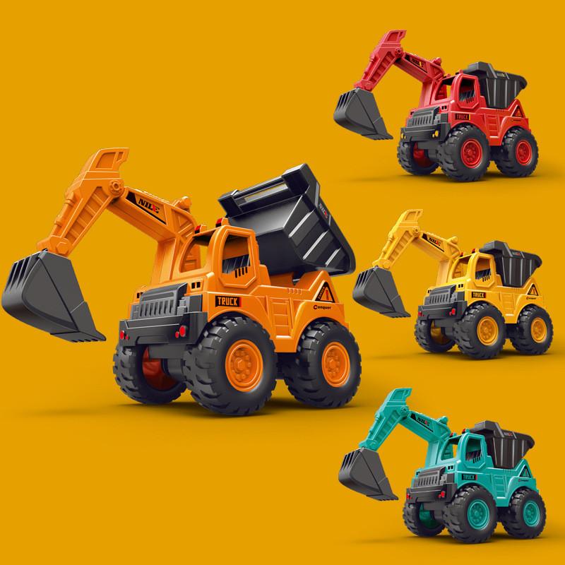 Childrens Inertia Excavator Dump Truck Toy For Developmental Play And Handeye Coordination