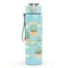 1PC Cactus Rainbow Repeat Pattern 750ml Color Plastic Sports Water Bottle Leakproof Flip Straw Lid Suitable for Sports Office Home Use