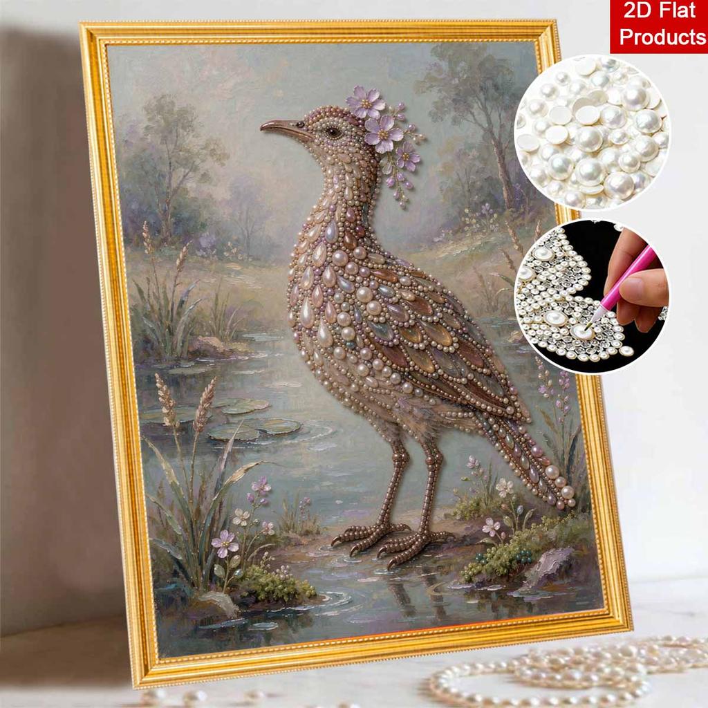DIY 3D Pearl Diamond Painting Art Set Elegant Bird Floral Landscape Home Decor Art Set Wall Art
