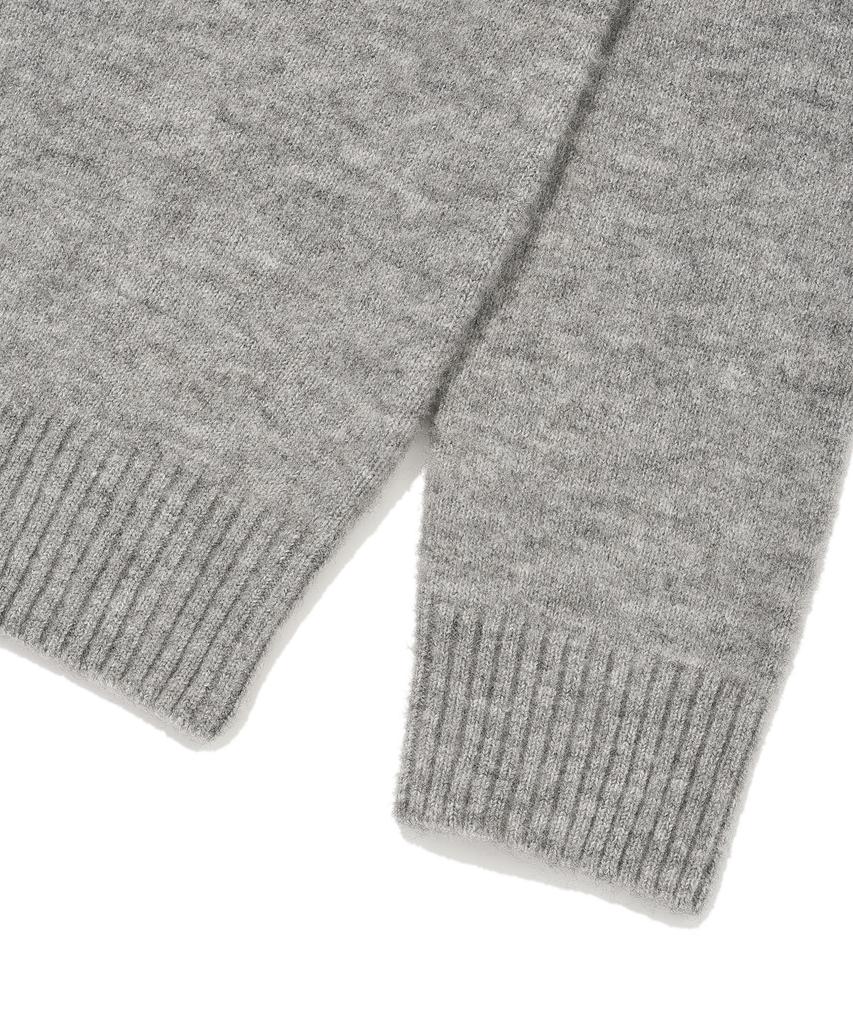WACKY WILLY Women'S Hairy Lettering Embroidery Pullover Grey