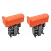 Ensemble de remplacement de commutateurs pour perforateur burineur électrique, Lot de 2, Boîtier noir, Grand capuchon de bouton, Pièce de rechange en plastique