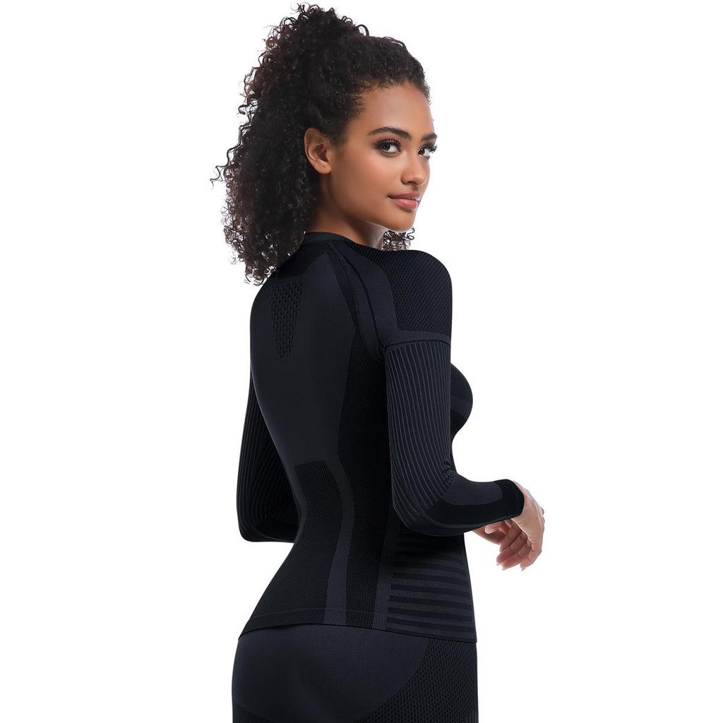 Seamless Long Sleeve High Stretch Ski Suit Top for Running, Fitness, and Yoga