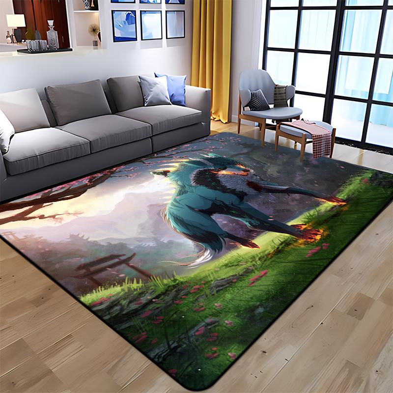 Best Selling Wolf Art Printed Carpet for Living Room Large Area Rug Soft Mat E-sports Chair Carpets Alfombra Gifts Dropshopping