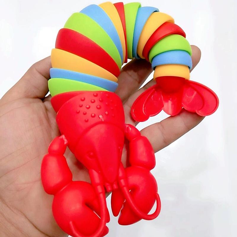 Jucărie de mână pentru calmare a stresului homar articulat 3D, jucărie senzorială pentru adulți și copii, jucărie de birou pentru ameliorarea presiunii