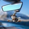 Cat Door Decoration Cat Car Pendant Super Cute Cat Car Mirror Hanging Ornament Adorable Car Acrylic Pendant with for Stylish