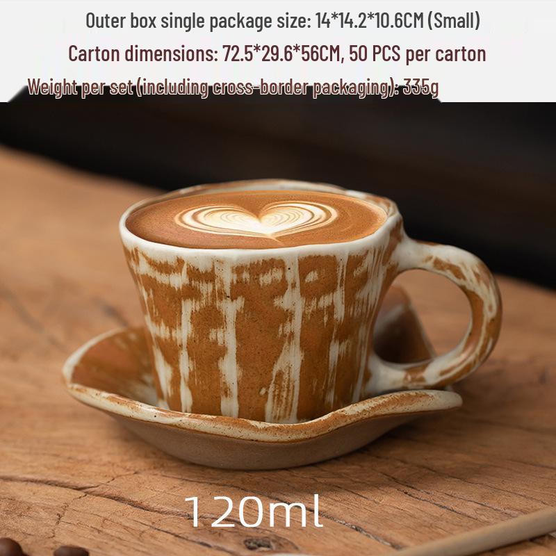 

Handmade Taiwanese Kohiki Ceramic Espresso Mug - Retro Style, Small Capacity Standard Safety Packaging