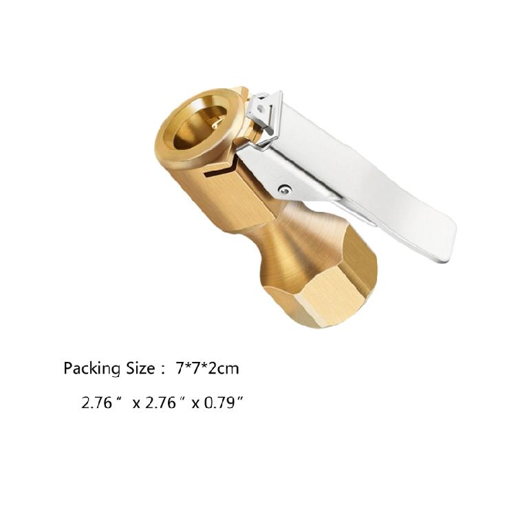 Air Chuck Normally Open Lock On Tire Chuck with Clip for Inflator Gauge