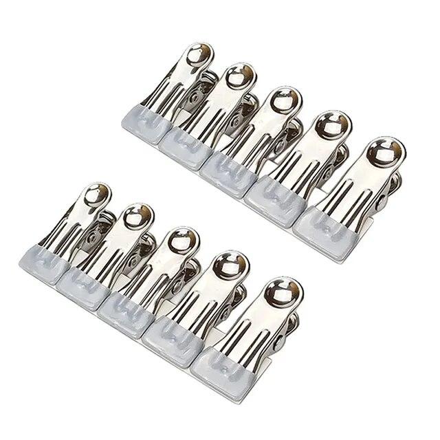 

Вешалка для сушки одежды из нержавеющей стали, ветрозащитная вешалка для одежды, зажимы для носков, бытовой многофункциональный круглый зажим для сушки одежды 10PCS серый