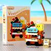 Mekensm Micro-Particle Building Blocks Educational Vending Cart Model Toy for Kids