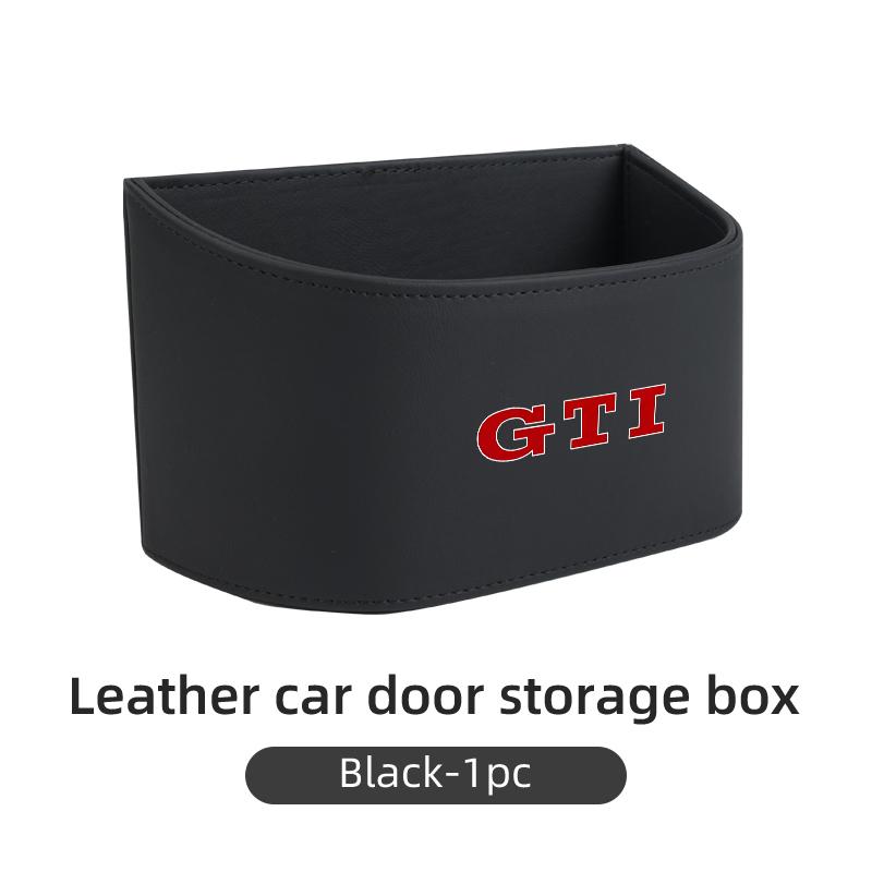 Car Trapezoidal Sloped Black Leather Door Multi-Functional Storage Compartmen For Volkswagen VW Golf 4 6 7 GTI Tiguan Passat B5 BIV1