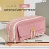 Canvas Pencil Case For Girls With Large Capacity And Simple Design For School And Stationery Storage