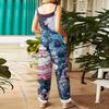 Women's Jumpsuit Halloween Print  Casual Loose Vintage Shoulder Strap Cotton Linen