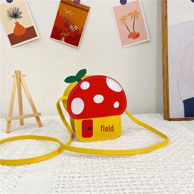 Mushroom Crossbody Bag: Cute Cartoon Shoulder Purse for Girls