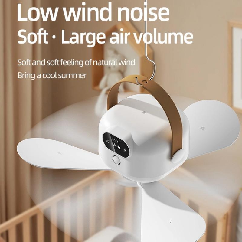 Wireless Remote Control Lighting Ceiling Fan Usb Bedside Dormitory Small Hanging Portable Night Light Electric Fan