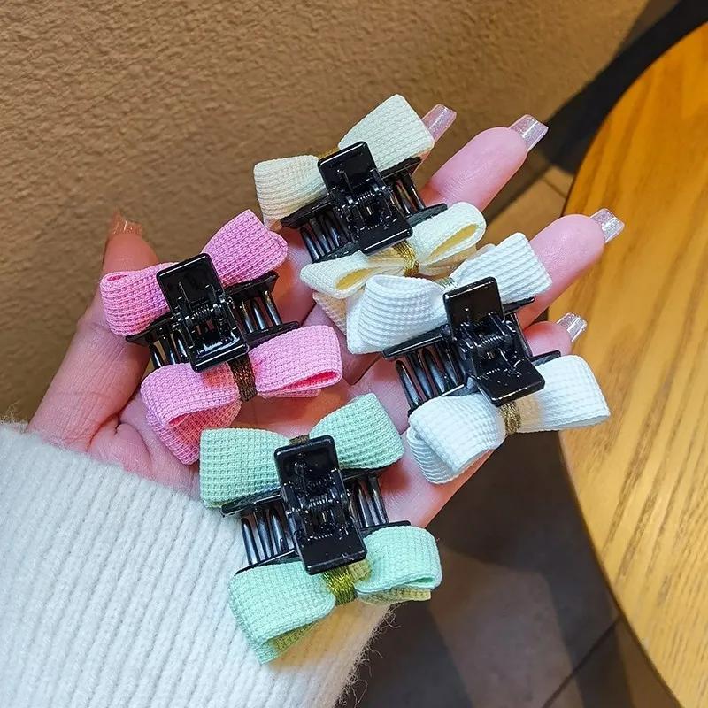 Mini Bow Grab Clip Girls Women Elegant Ponytail Braid Claw Clip Sweet Shark Crab Hair Card Korean Exquisite Hair Accessories