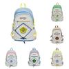 Student Backpack Trendy Nylon School Bag With Padded Shoulder Straps And Spliced Design For Campus Use
