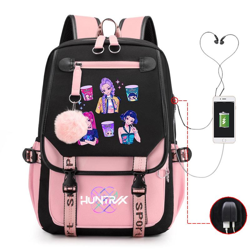College Style Animation Cartoon Student Schoolbag Junior High School Multi-Functional Large Capacity Leisure Backpack