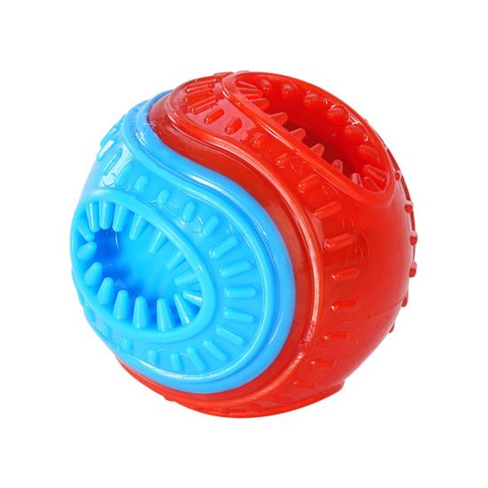 Dog Food Leakage Chew Ball Bite Resistant Pet Treat Dispensing Squeaky Toy Puppy Teething Interactive Boredom Enrichment Toy