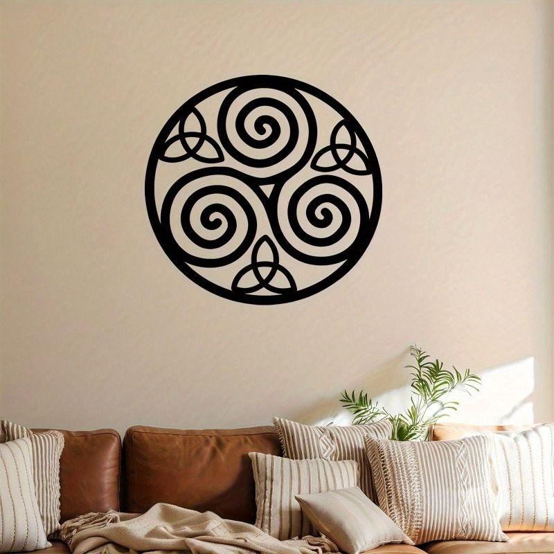 Metal Penguin Wall Art Geometric Vintage Decor Living Room