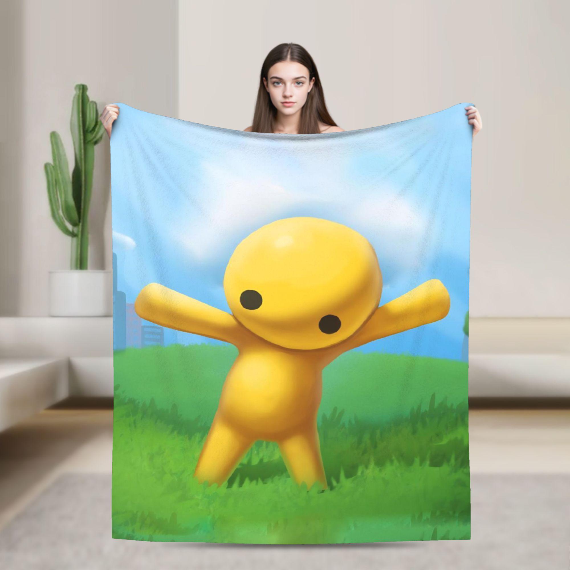 

Wobbly Life Sandbox Game Blanket Quality Soft Warm Throw Blanket Winter Camping Outdoor Fluffy Bedspread 50x60in