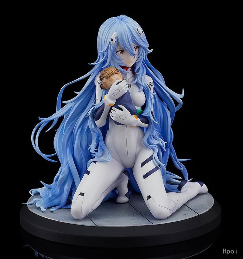 16CM Anime Shin Evangelion Gekijouban Ayanami Rei Figur 1/7 Lange Haare Version Sitzende Figur Spielzeug Geschenk Sammlung Actionfigur PVC