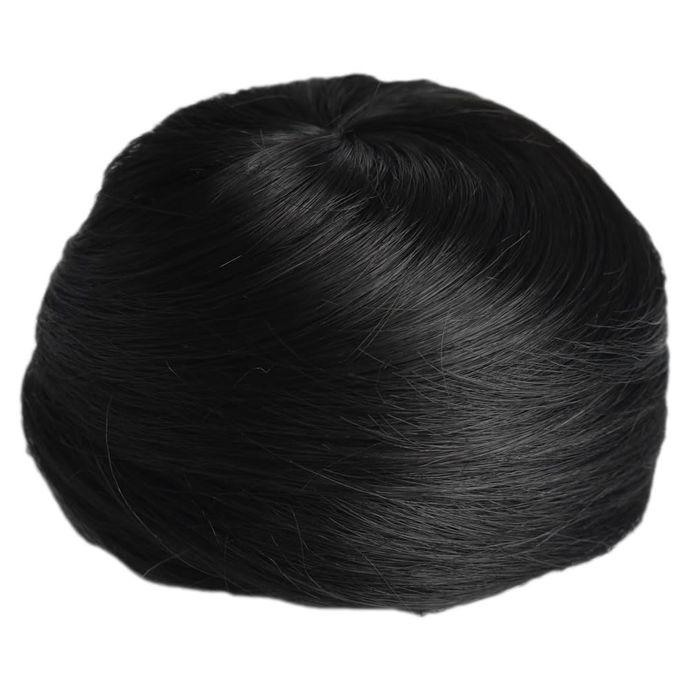 point false everyday partial Black Wig, wig, women's, short, bun, wig, hair, use, wig, extensions, cute, women, 3.