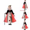 The Red Queen Cosplay Dress For Girls With Tulle Skirt For Halloween Parties