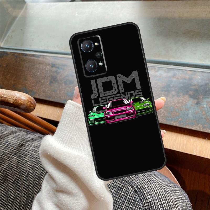 Japan JDM Car Case For Realme 12 Pro Plus 11 13 14 C63 C61 C55 C51 C53 C25 C65 C67 C71 C75 GT6 GT7 15 Pro