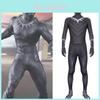 Premium Quality 2018 Halloween Costume Black Panther Necklace Jumpsuit Mask Ensemble