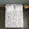 Cute Cartoon Rabbit Pattern Mattress Three-Piece Digital Printing Bedding Set Mattress Three-Piece Set