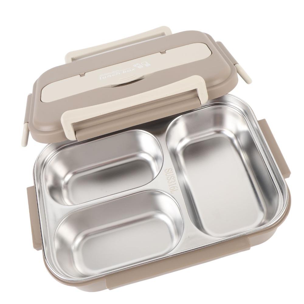 3 Compartments Compartment Lunch Box 1000ml Food Container Lunch Storage Container  For Picnics