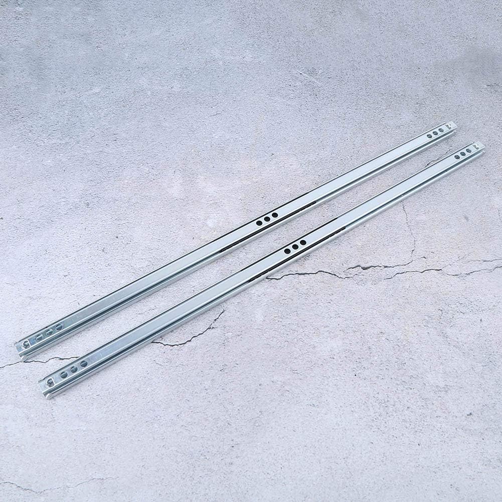 Drawer Slides, Drawer Slide, Heavy Duty Drawer Slides, 2Pcs/Set 450x17mm Drawer Steel Ball Slide Rail Hardware Accessory for Cabinet Closets