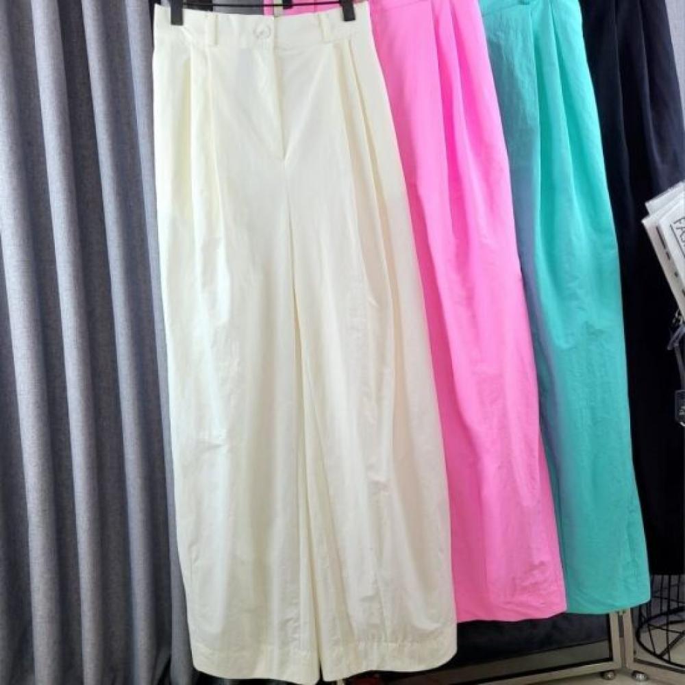 C S In The Room blaCk Label Timo wrInkled pIntuCk baCkbandIng Wide pantS 4Color