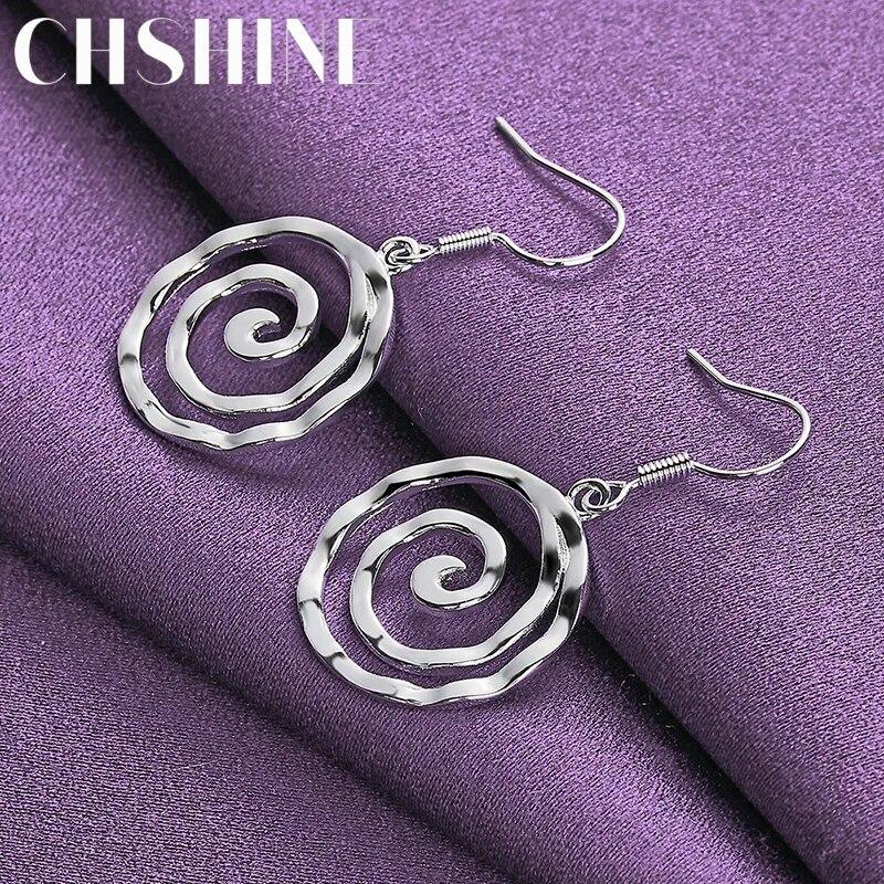 CHSHINE 925 Sterling Silver Vortex Earrings For Women Charm Jewelry Wedding Party Fashion Eardrop