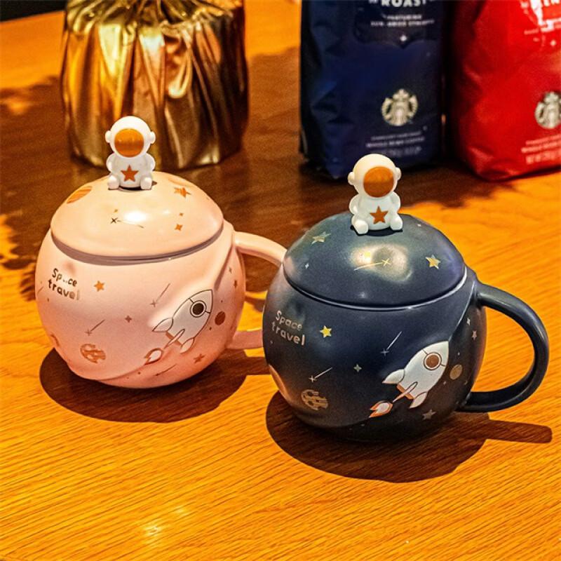 Creative Planet Ceramic Mug with Lid & Spoon