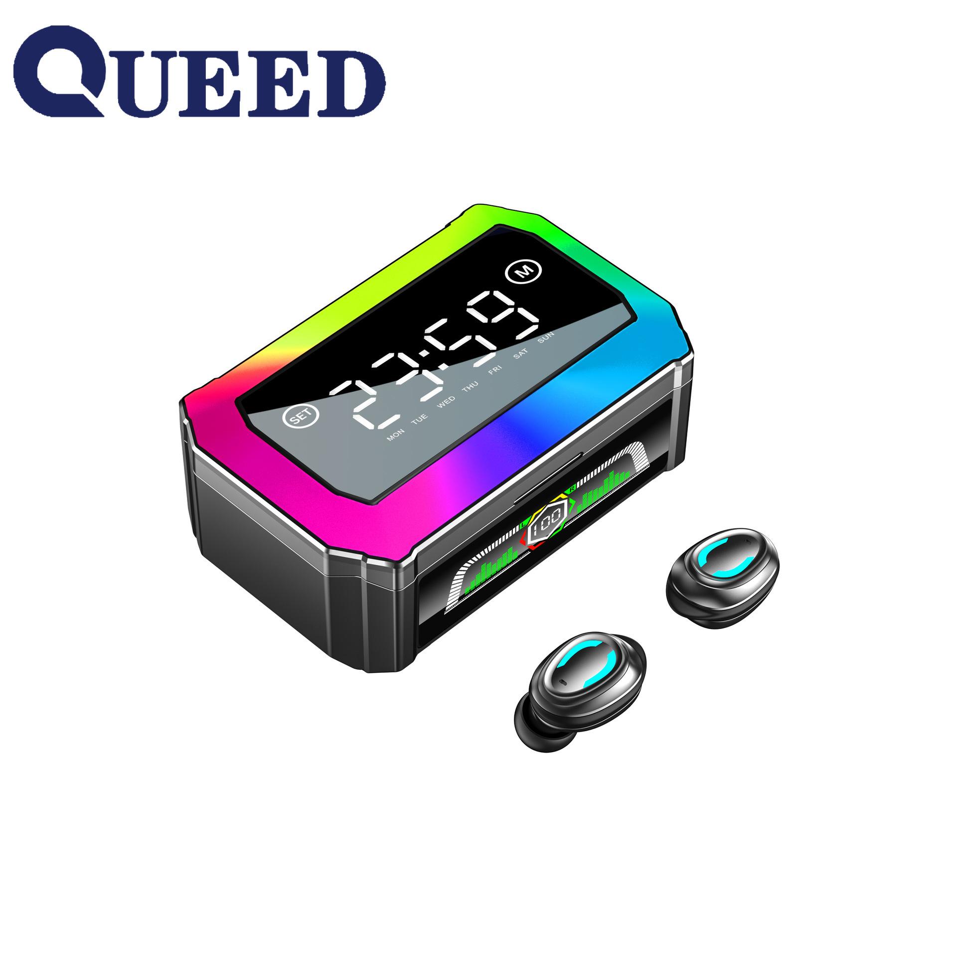 

Новые часы показывают беспроводную Bluetooth-гарнитуру TWS с задержкой шумоподавления чёрный