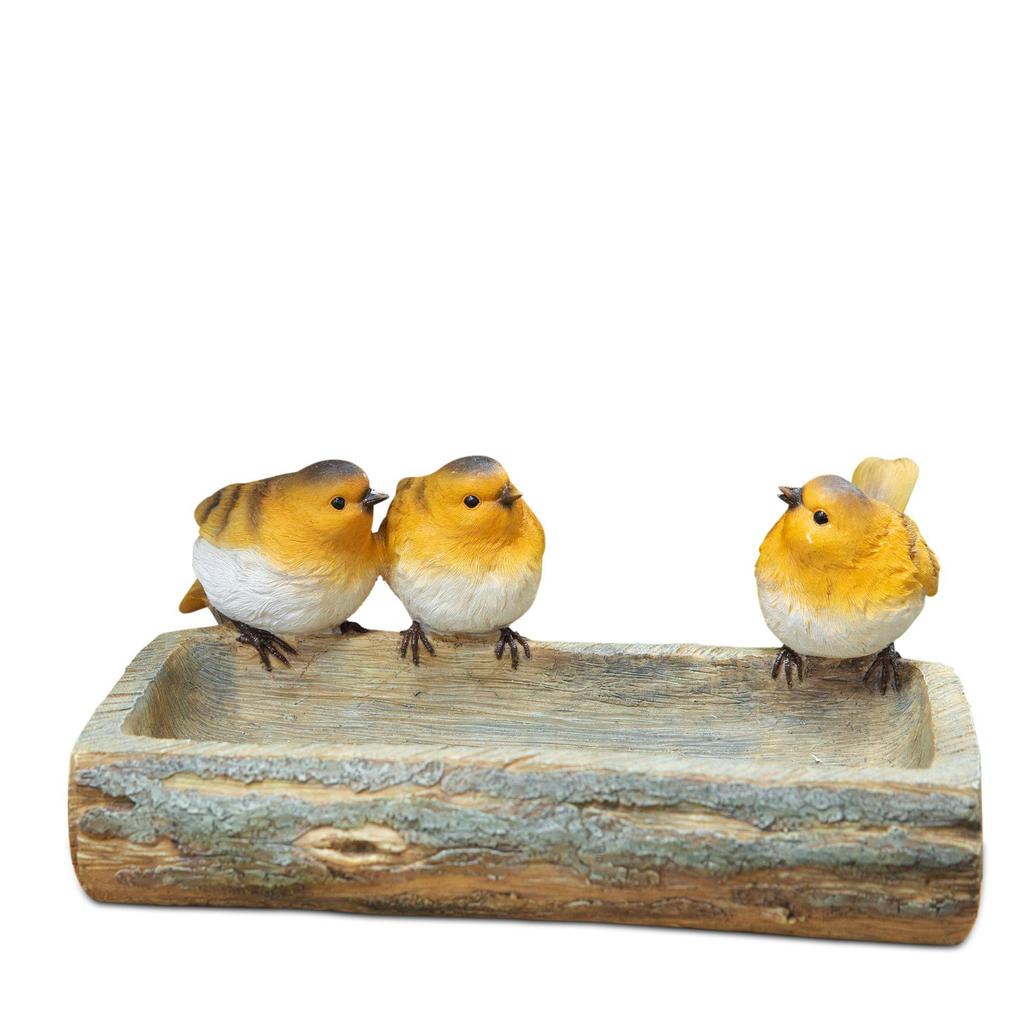Country Living Hand Painted Robin Bird Bath
