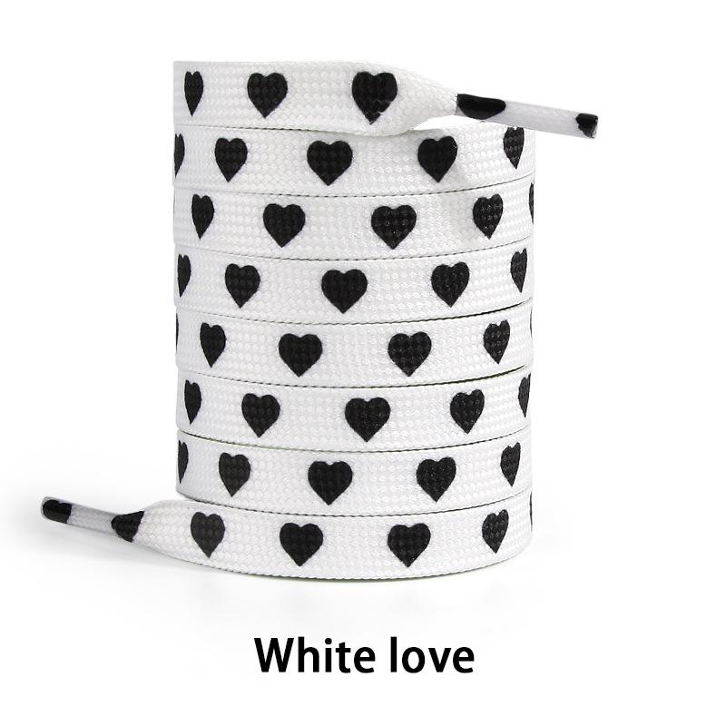 1 Paar flache Herz-Schnürsenkel Personalisierte Valentinstags-Rosa-Liebes-Schnürsenkel-Seil Paare Hohe Canvas-Sportschuhe Schnürsenkel