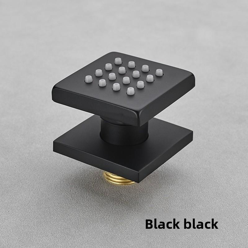 Chrome Black Brass Body Sprays Square Shower Spa Massage Body Jets Golden Concealed Shower Spray Head Faucet Accessory