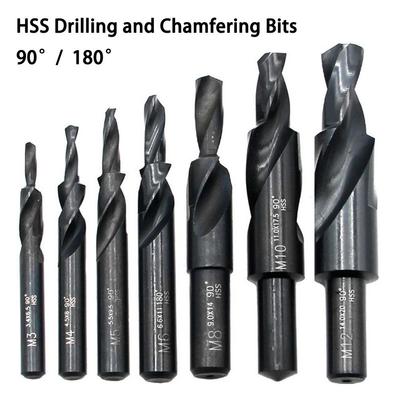 90/180 Grad HSS Senker Spiral Stufenbohrer Güte 2 Zylinderschaft Stufe