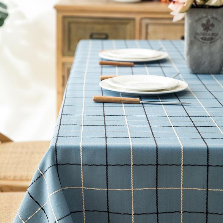 American Polyester Jacquard Imitation Cotton And Linen Waterproof Plaid Fringed Lace Geometric Rectangular Dining Table Coffee Table Tablecloth