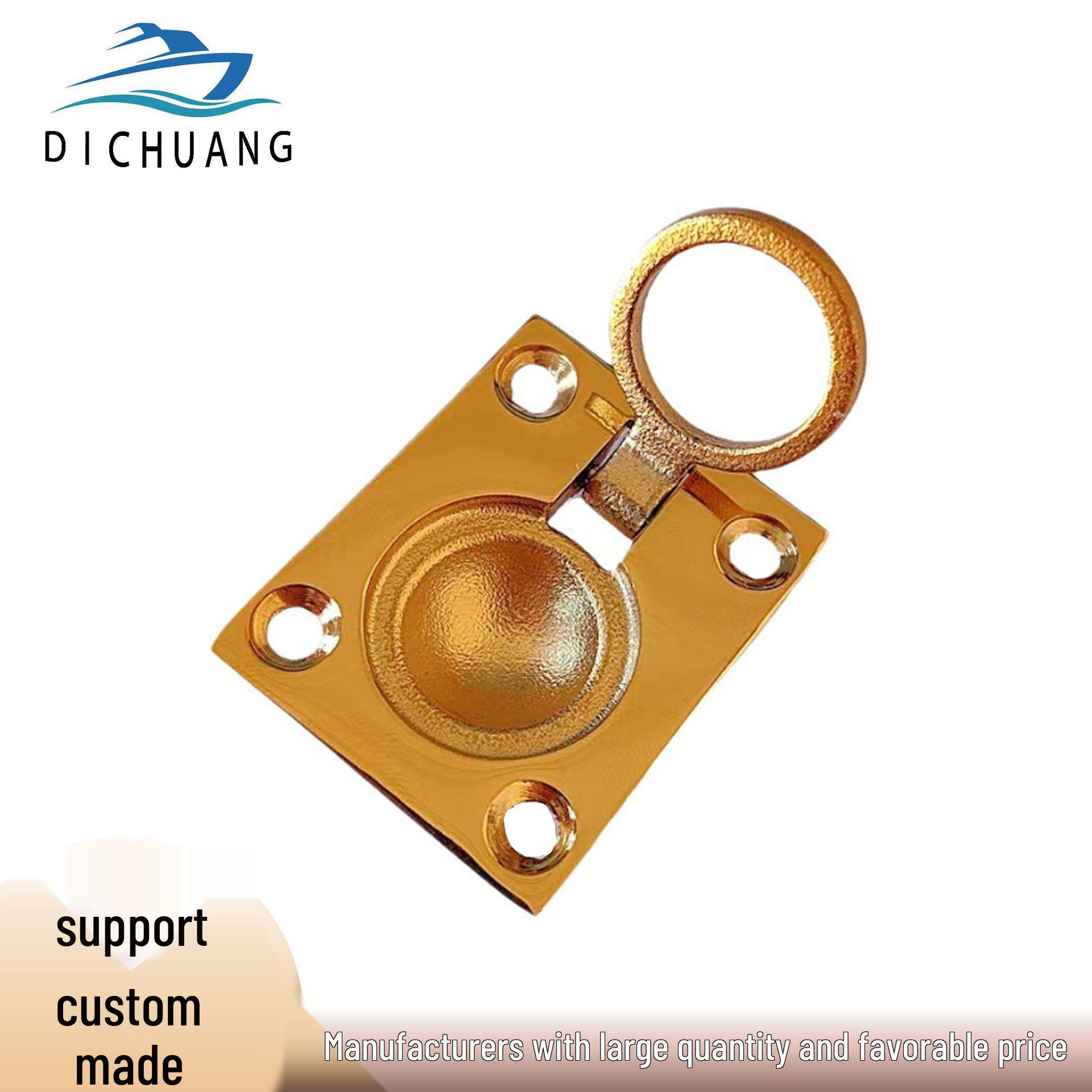 Gilded 316 Stainless Steel Yacht Deck Latch with Hidden Handle. 1
