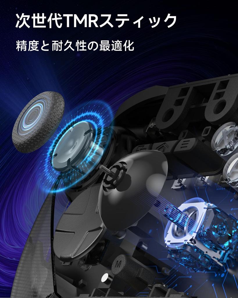 EasySMX D10 PC-Controller mit Ladestation, Kabelloses Gamepad, TMR-Joystick-Gamecontroller, 1000 Hz Polling-Rate, RGB-Hintergrundbeleuchtung und Effekt-Triggern