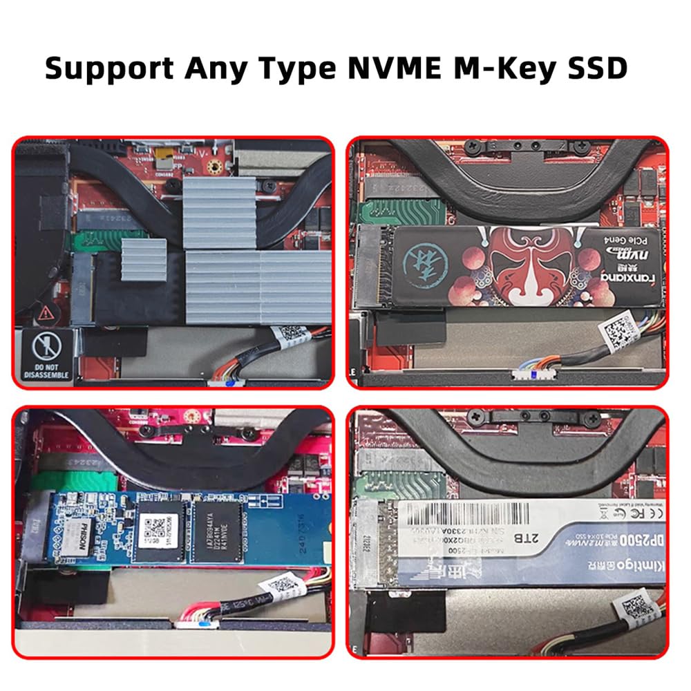 cablecc M-Key 22x30mm NVMe to 22x80mm SSD Upgrade Adapter with Extension Angle, Compatible with ROG Ally Gaming
