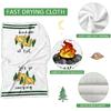 Camping Kitchen Towels Set of 4 Dish Towels Kitchen Hand Towels Kit Printed with Funny Sayings Novelty Gifts for Campers Happy Camper Camping Tent