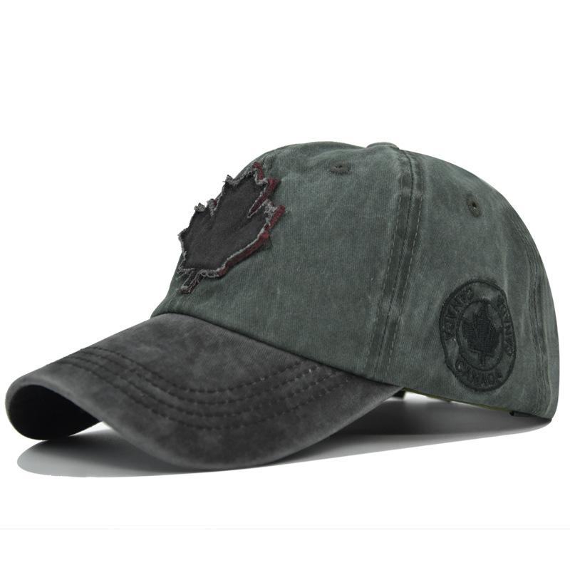 

Unisex Washed Cotton Vintage Cap Maple Leaf Embroidery Baseball Caps Men Women Outdoor Sports Hat