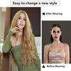 Ladies Golden 72cm Long Hair  Big Waves Breathable And Comfortable Wig