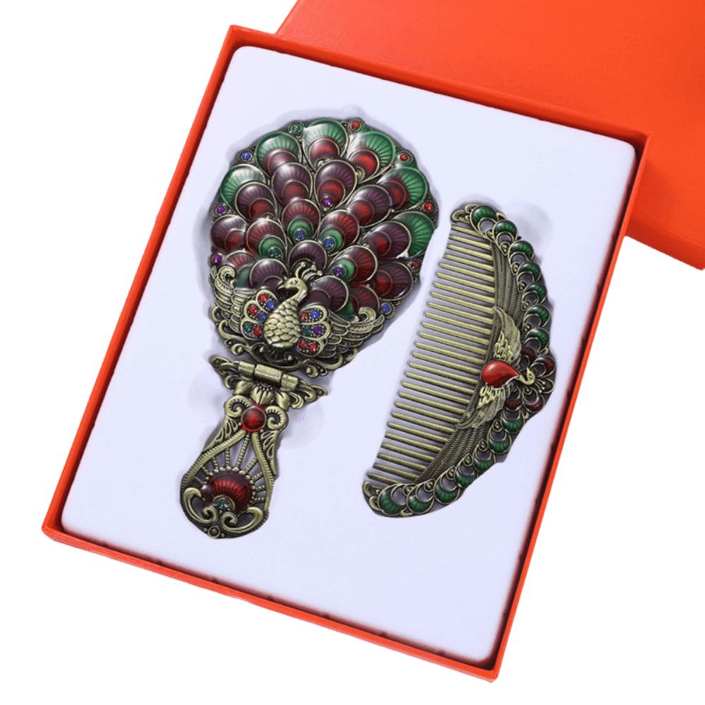 Hand-held Princess Make Up Mirror Vintage Folding Cosmetic Mirror Vanity Mirror Middle East