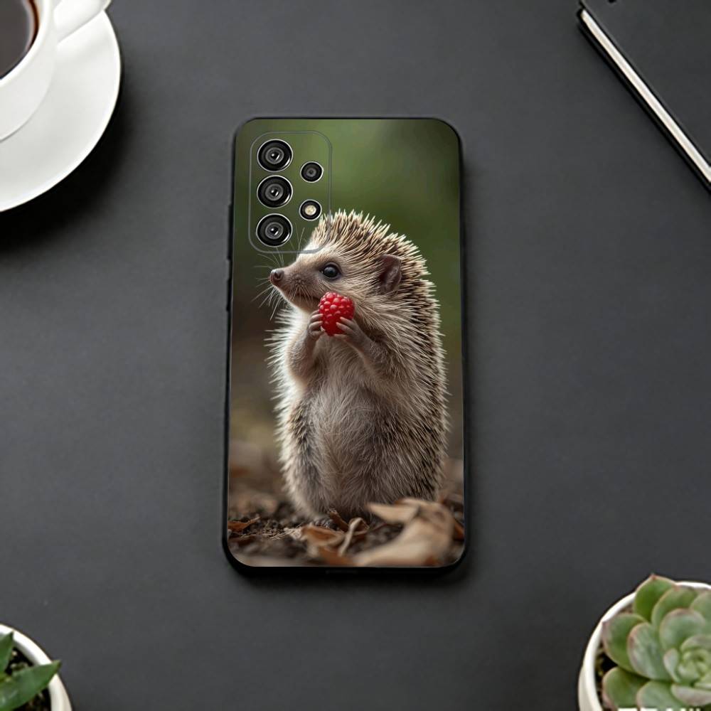 

B-Bright Hedgehog In The Fog Phone Case For Samsung S25,S24,S21,S22,S23,S30,Ultra,S20,Plus,Fe,Soft Silicone Black Cover Samsung S24fe